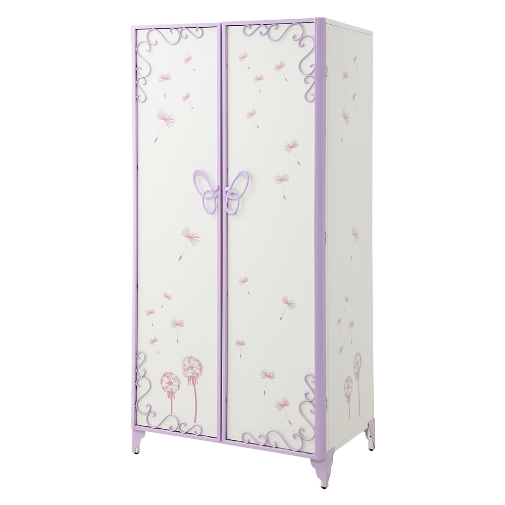 Priya II Wardrobe in White & Light Purple