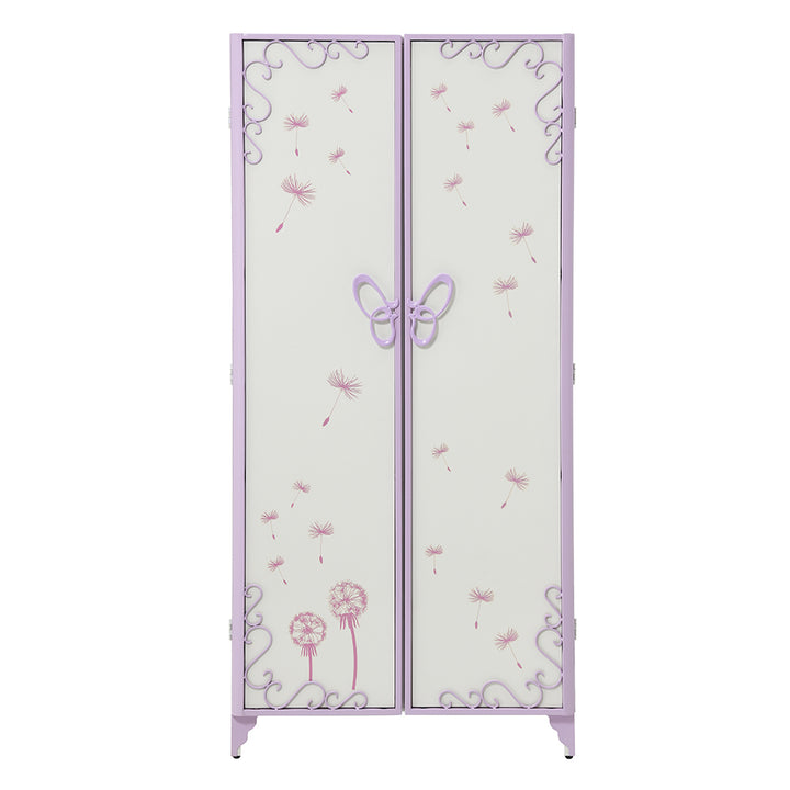 Priya II Wardrobe in White &amp; Light Purple
