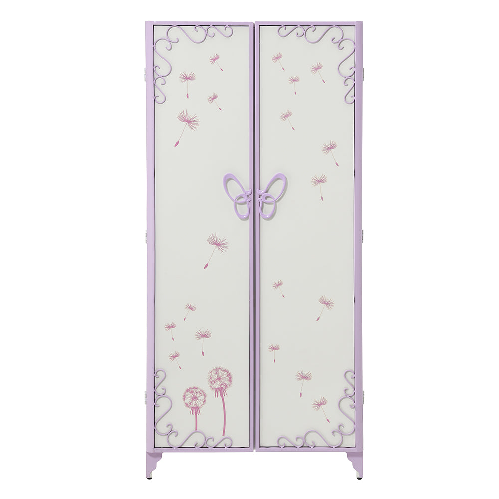 Priya II Wardrobe in White & Light Purple