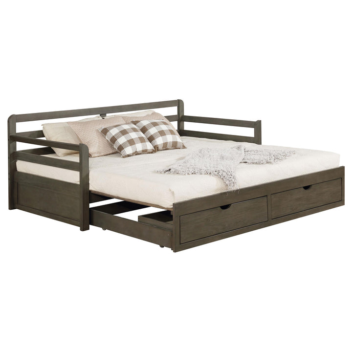Coaster Furniture 305706 Sorrento 2-drawer Twin XL Daybed with Extension Trundle Grey