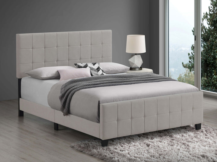 Fairfield - Upholstered Eastern King Panel Bed - Beige