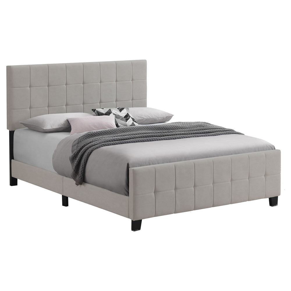 Fairfield - Upholstered Eastern King Panel Bed - Beige