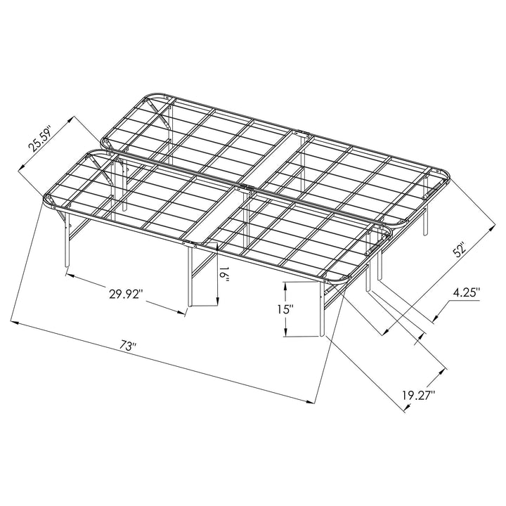 Coaster Furniture 305957F Mabel Metal Full Mattress Support Platform Bed Black