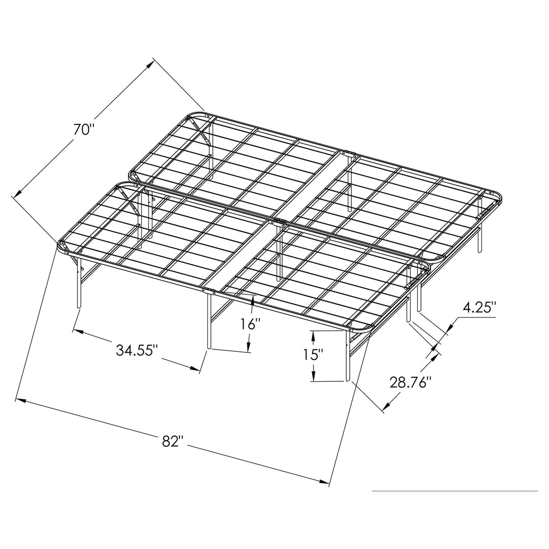 Coaster Furniture 305957KW Mabel Metal California King Support Platform Bed Black