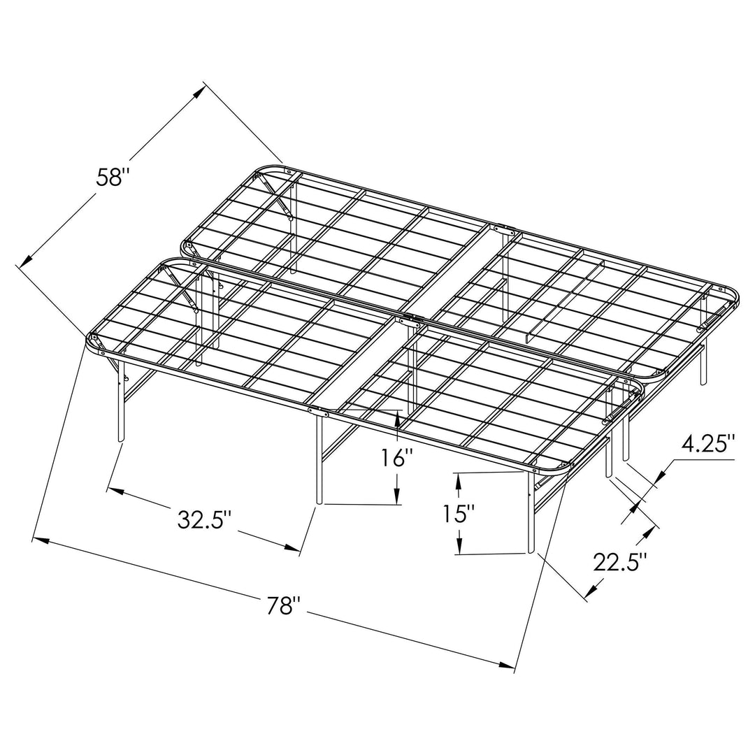 Coaster Furniture 305957Q Mabel Metal Queen Mattress Support Platform Bed Black