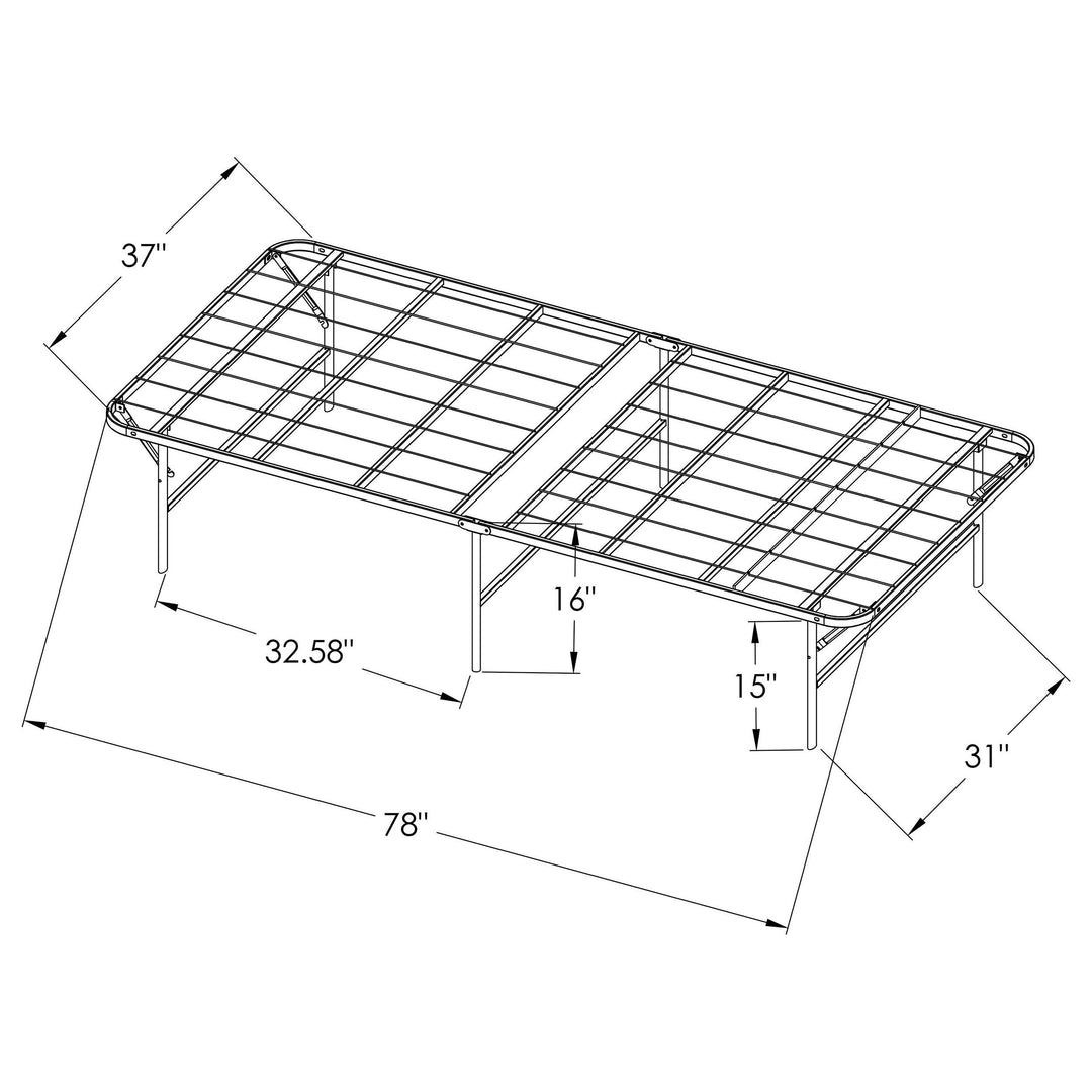 Coaster Furniture 305957TL Mabel Metal Twin Extra Long Support Platform Bed Black