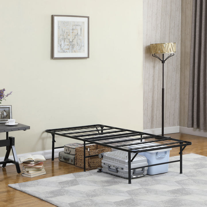 Mabel - Metal Twin Mattress Support Platform Bed - Black