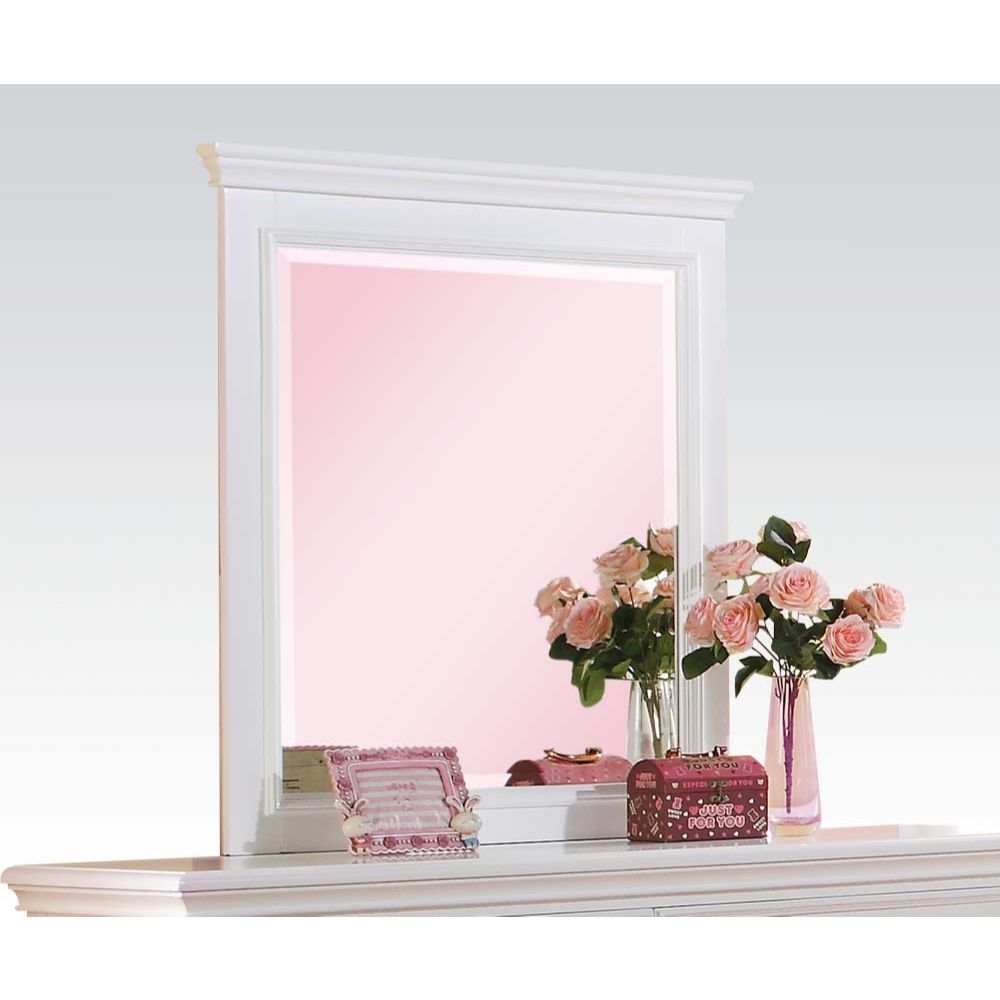 Lacey Mirror in White Finish
