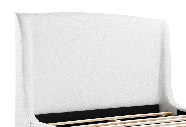 Coaster Furniture 306020Q Mosby Upholstered Queen Wingback Bed Snow