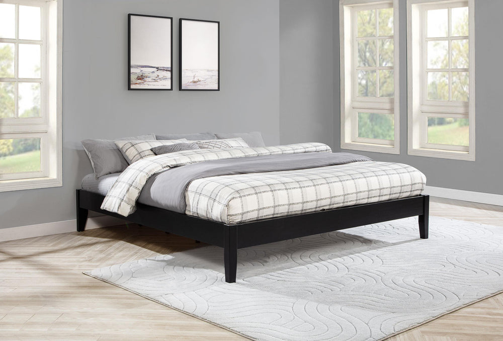 Coaster Furniture 306129KW Hounslow California King Universal Platform Bed Black