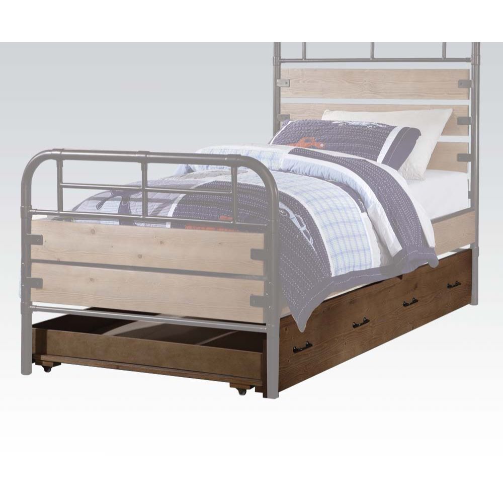 Adams Trundle  Twin in Antique Oak Finish