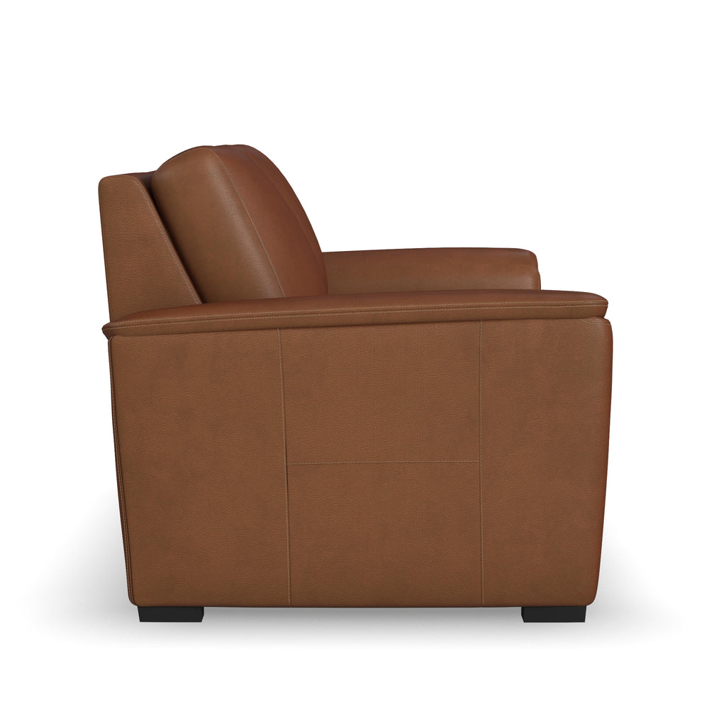 Henry Leather Loveseat in Caramel