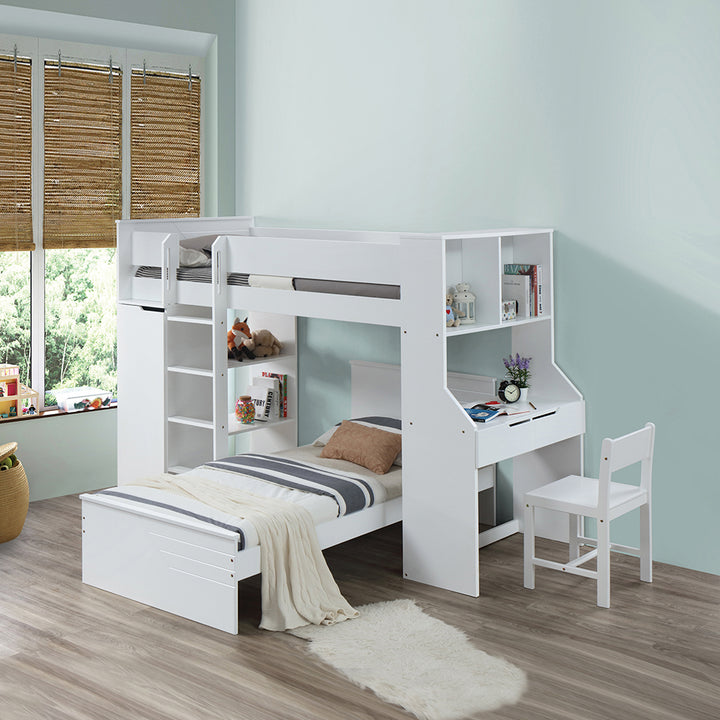 Ragna Twin Bed in White - lifestyle