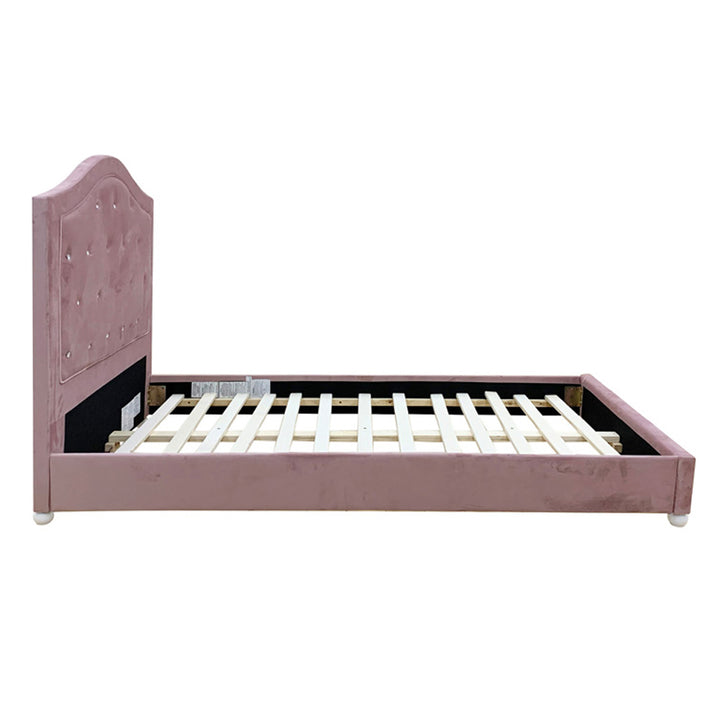 Reggie Twin Bed in Pink Fabric