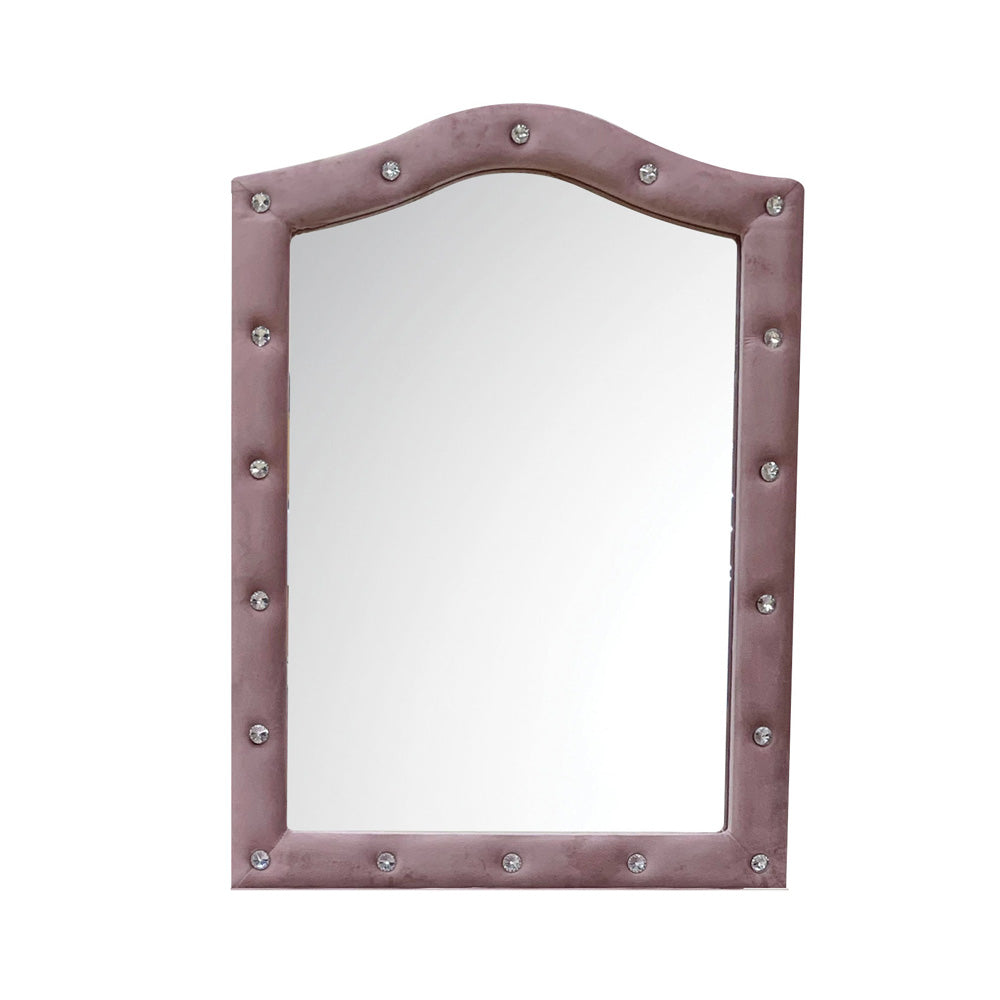 Reggie Mirror in Pink Fabric