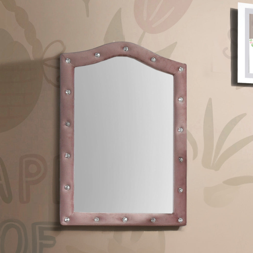 Reggie Mirror in Pink Fabric