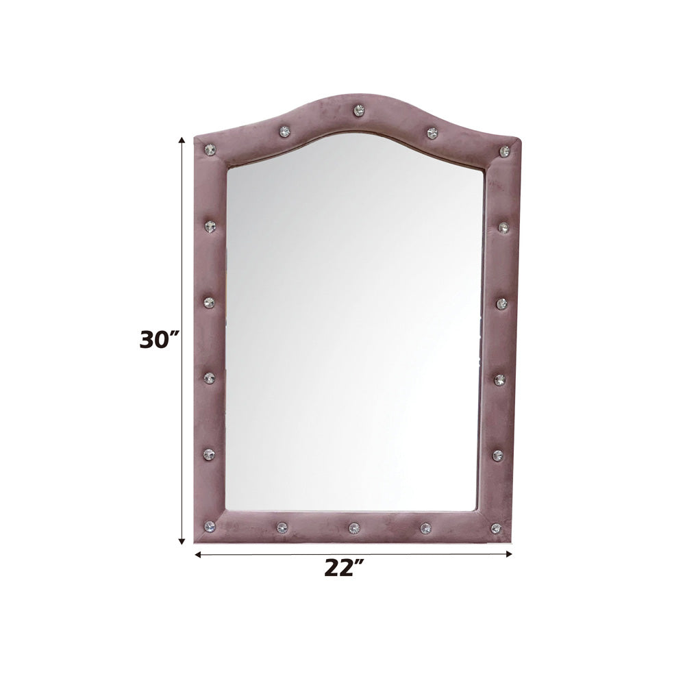 Reggie Mirror in Pink Fabric