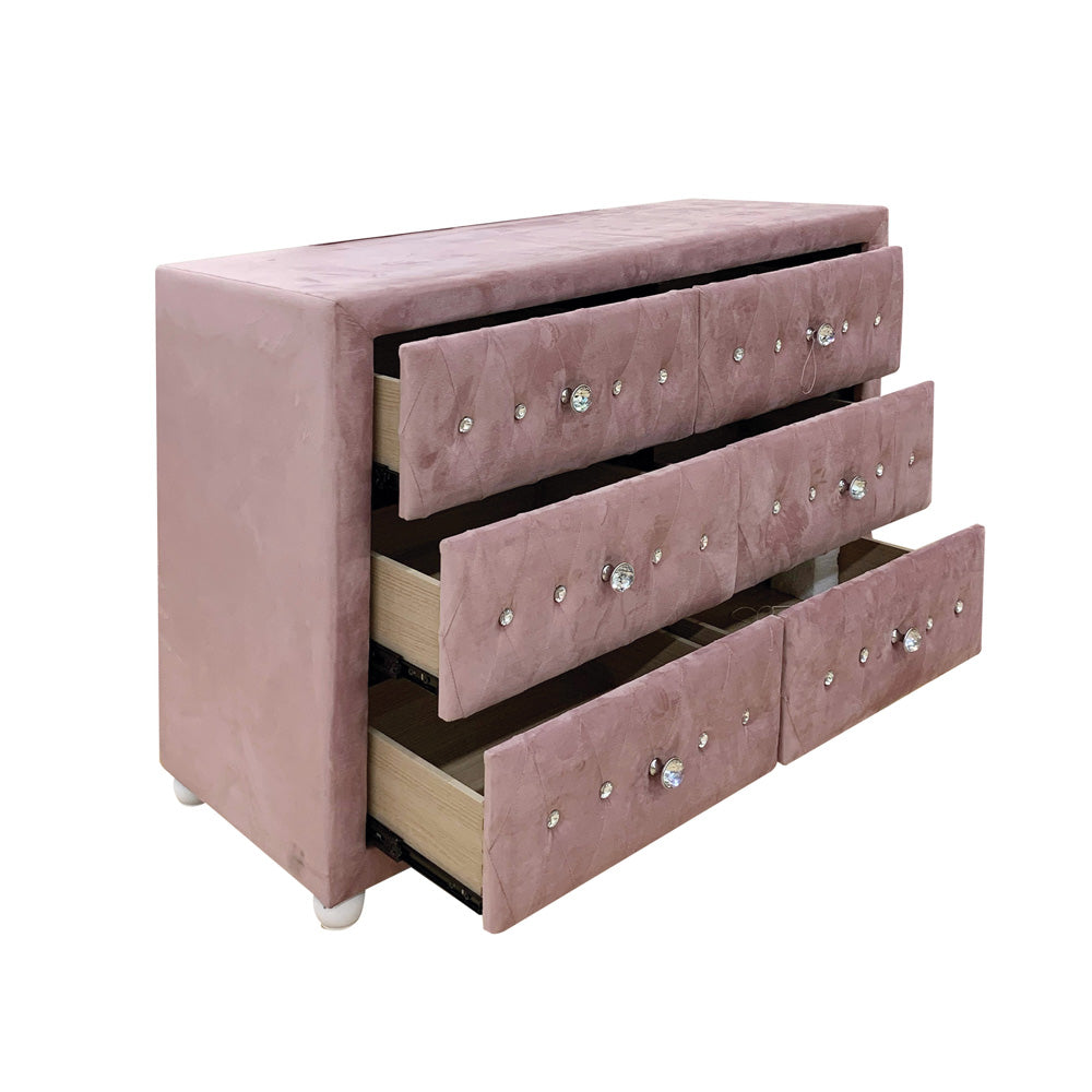 Reggie Dresser in Pink Fabric