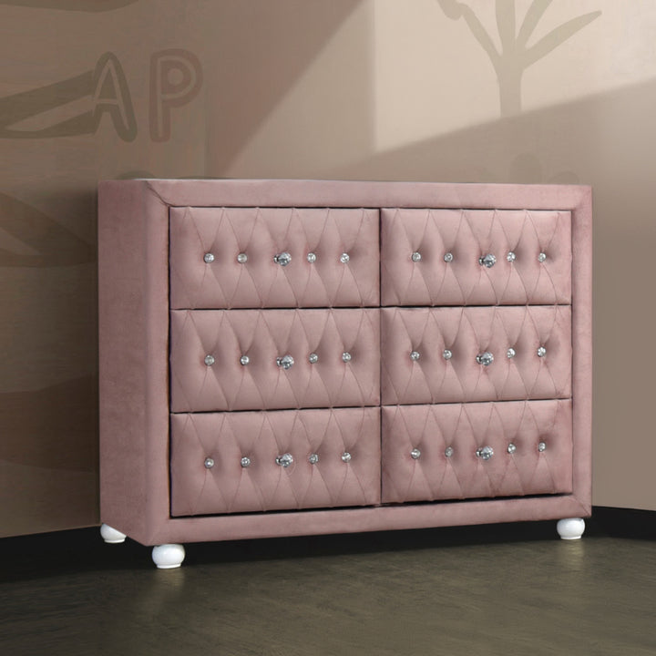 Reggie Dresser in Pink Fabric