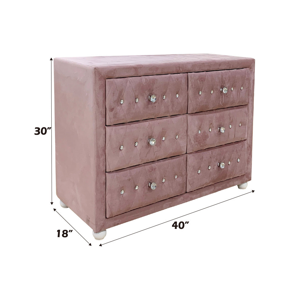 Reggie Dresser in Pink Fabric