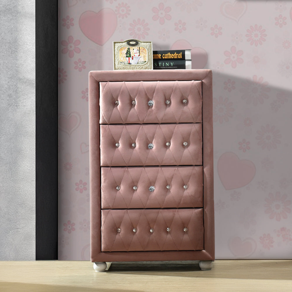 Reggie Chest in Pink Fabric
