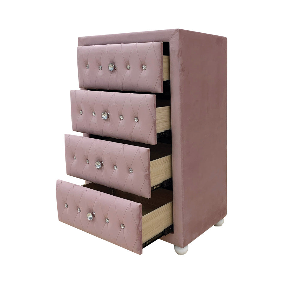 Reggie Chest in Pink Fabric