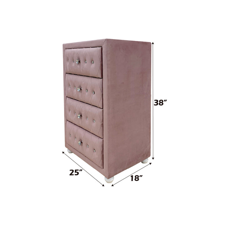 Reggie Chest in Pink Fabric