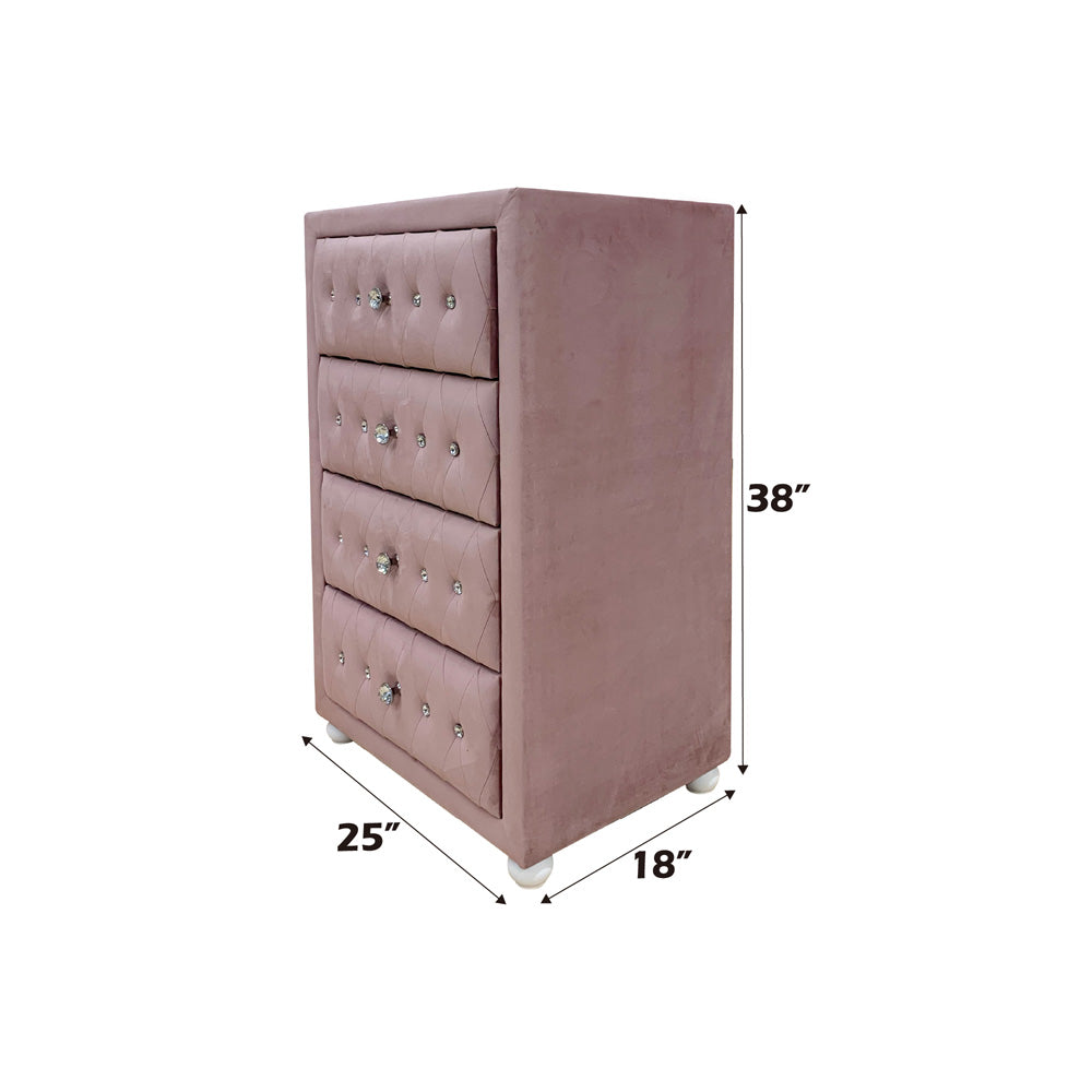 Reggie Chest in Pink Fabric