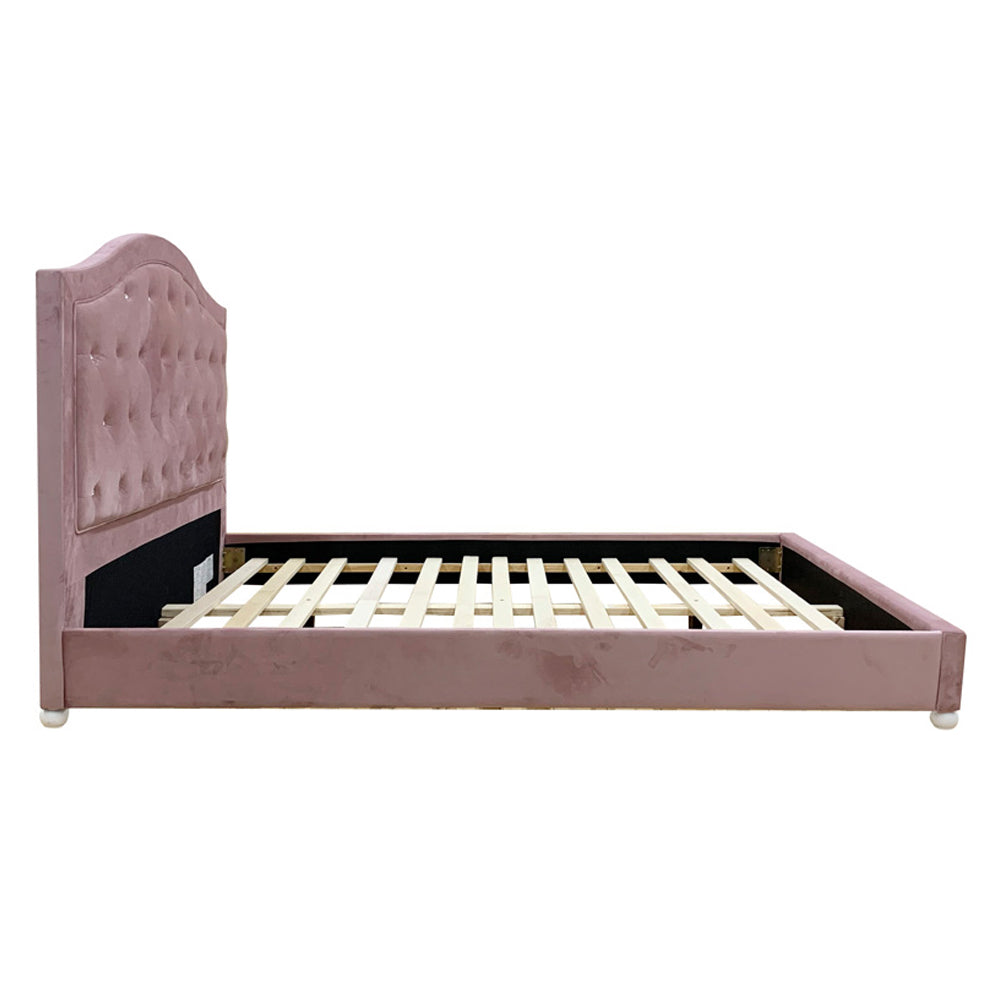 Reggie Full Bed in Pink Fabric
