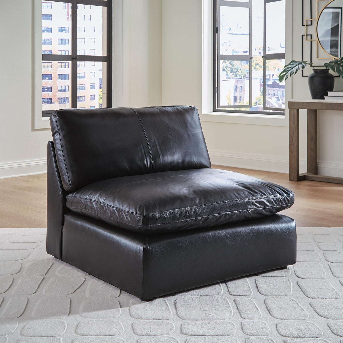 Emilia 7-Piece Sectional - Black (2)
