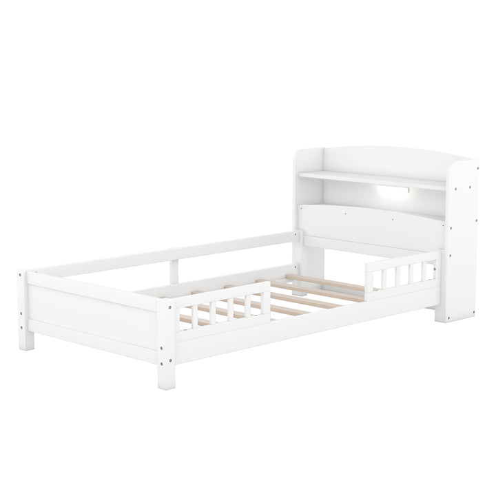 wood-twin-size-platform-bed-with-built-in-led-light-storage-headboard-and-guardrail-white