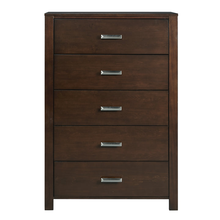 Modus Furniture Rv2684 Riva Five Drawer Chest In Chocolate Brown