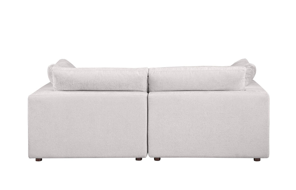 DivanItalia 1100 Modular Loveseat – Top-Grain Italian Leather - Pearl