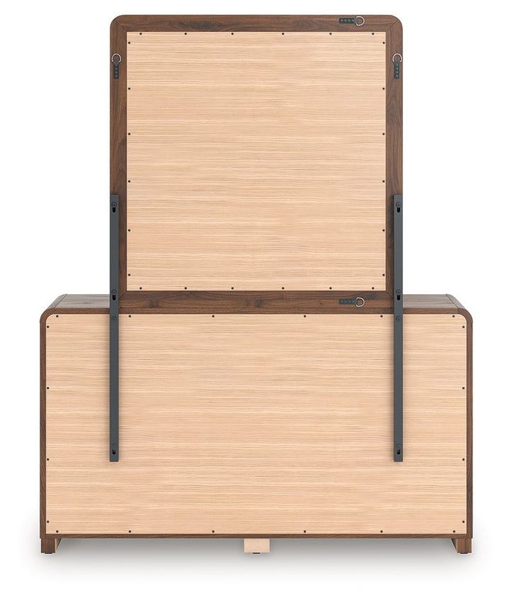 Fortlorn - Dresser And Mirror - Walnut Brown by Ashley Furniture product image