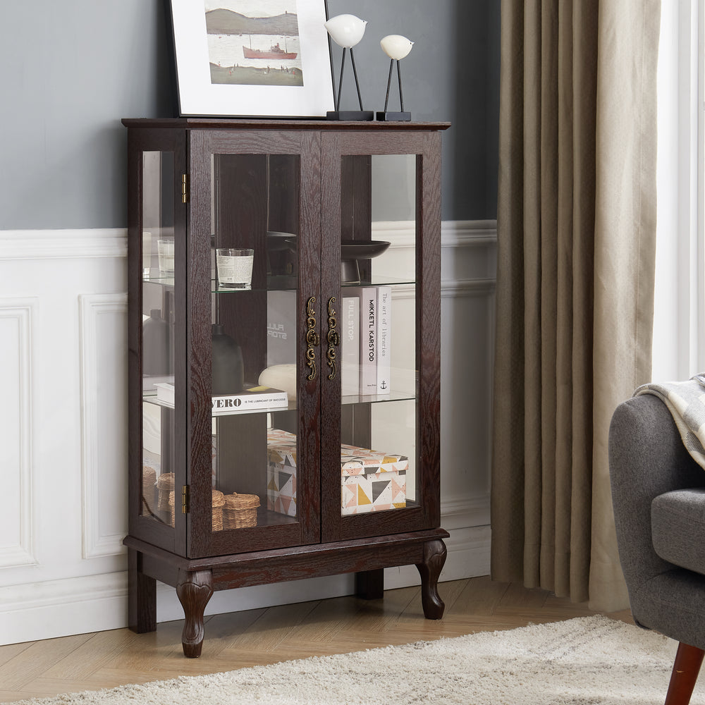 elegant-and-refined-cherry-curio-cabinet-with-tempered-glass-doors