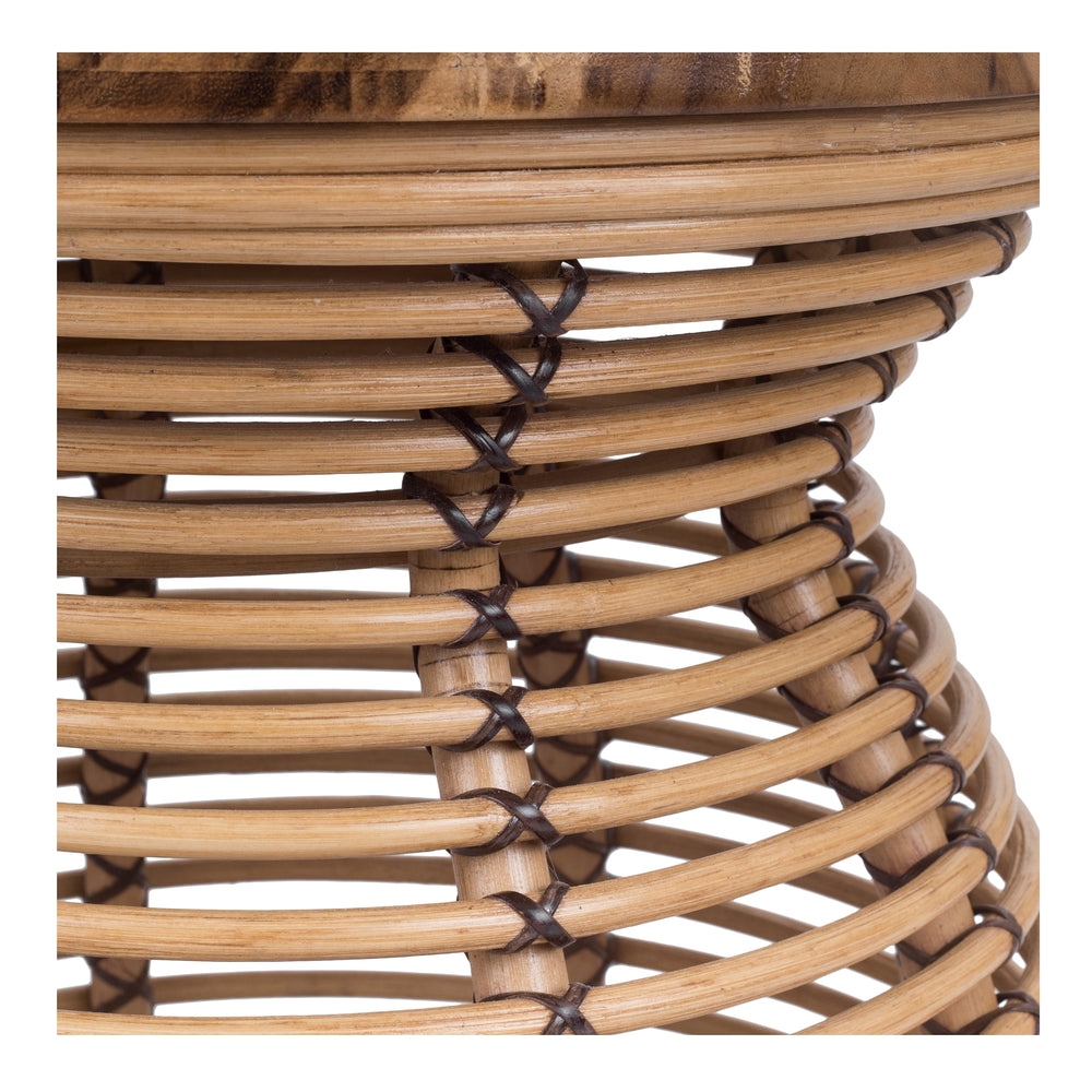 Quito Rattan Side/End Table with Wood Top - Honey - view 3