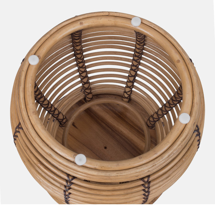 Quito Rattan Side/End Table with Wood Top - Honey - view 4