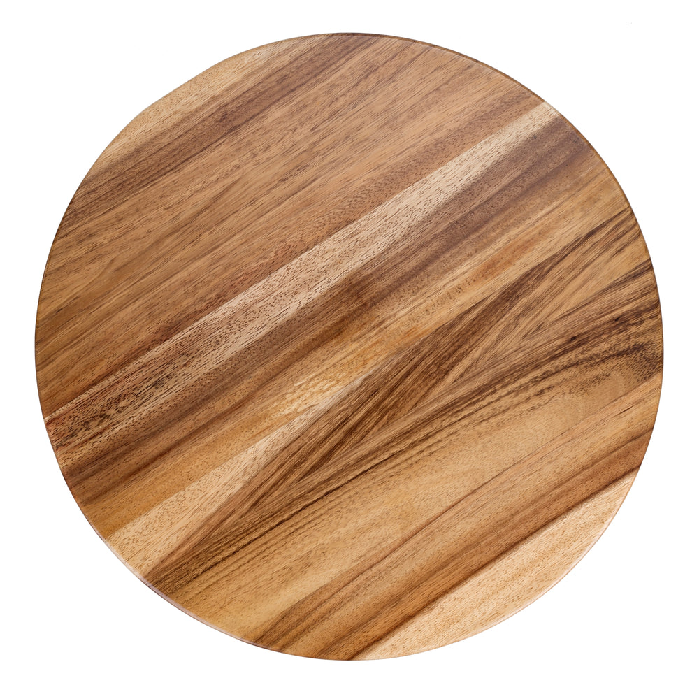 Quito Rattan Side/End Table with Wood Top - Paloma Brown - view 2