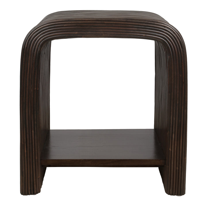 Kyran Rattan Side/End Table - Espresso Brown - view 4