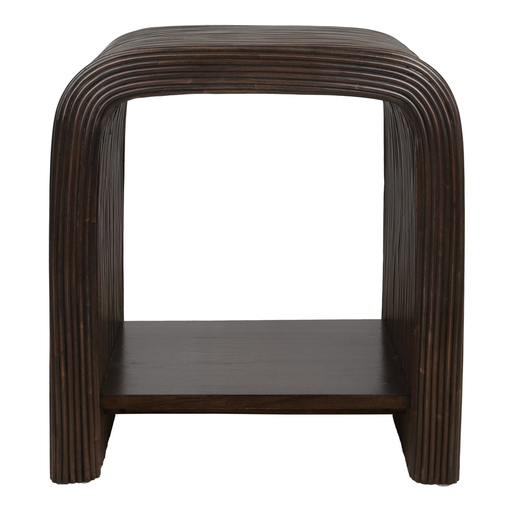 Kyran Rattan Side/End Table - Espresso Brown - view 4