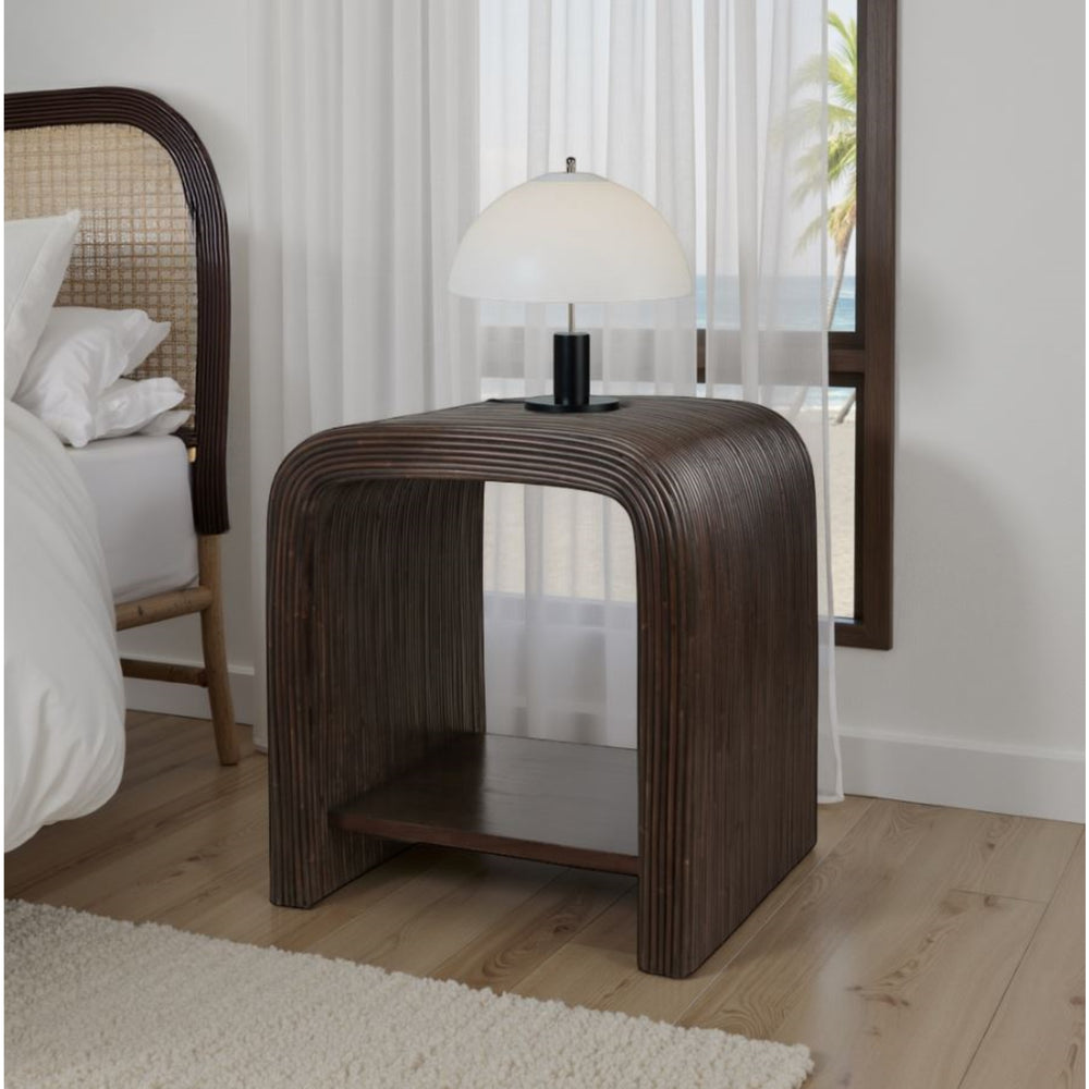 Kyran Rattan Side/End Table - Espresso Brown - view 3