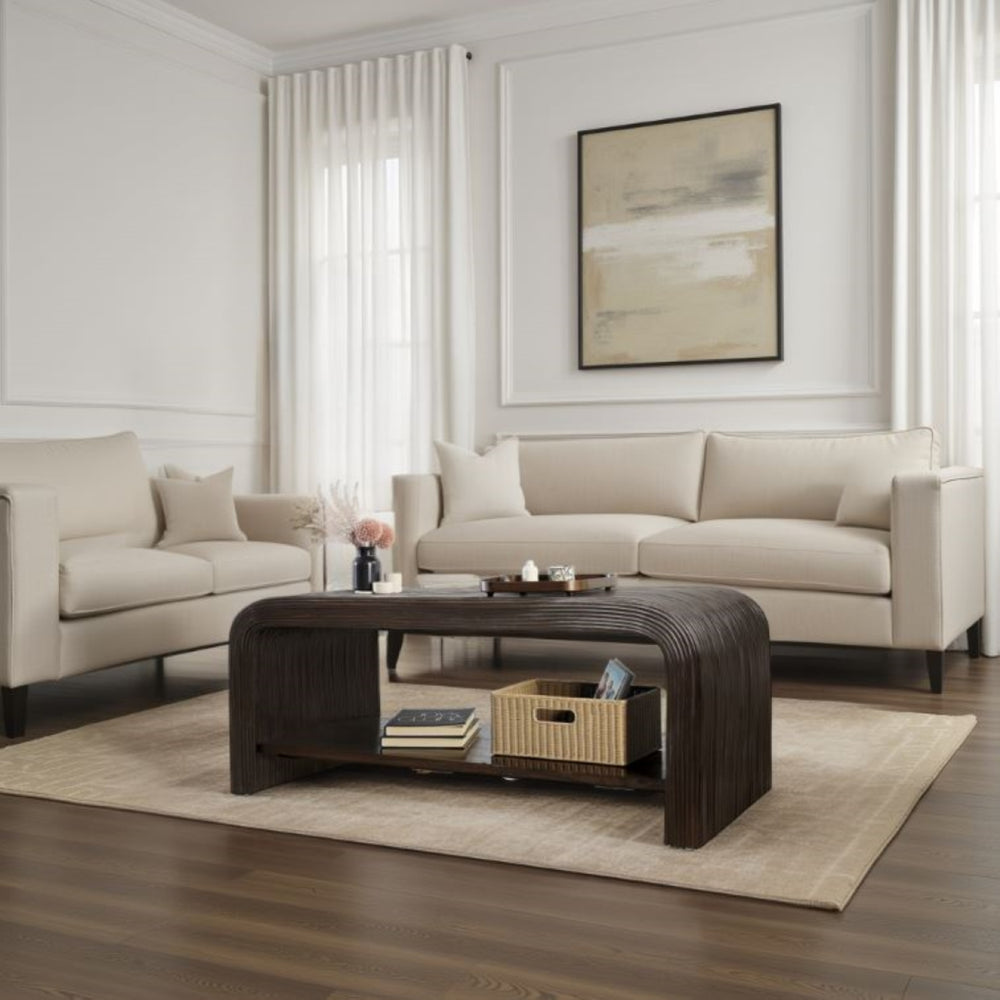 Kyran Rattan Coffee Table - Espresso Brown - view 3