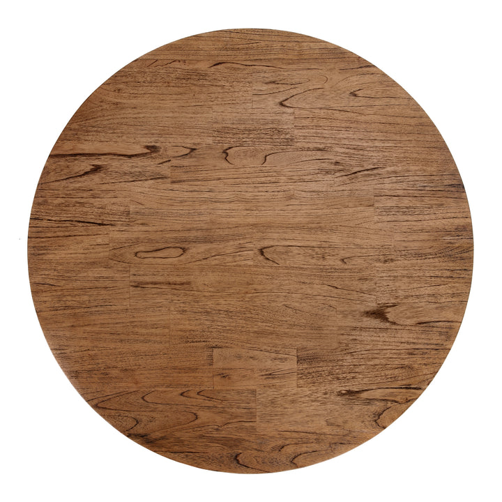 Kamari Rattan Coffee Table with Wood Top - Canary Brown Black Washed - view 3