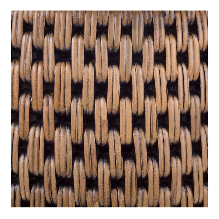 Kamari Rattan Side/End Table with Wood Top - Canary Brown Black Washed - view 5