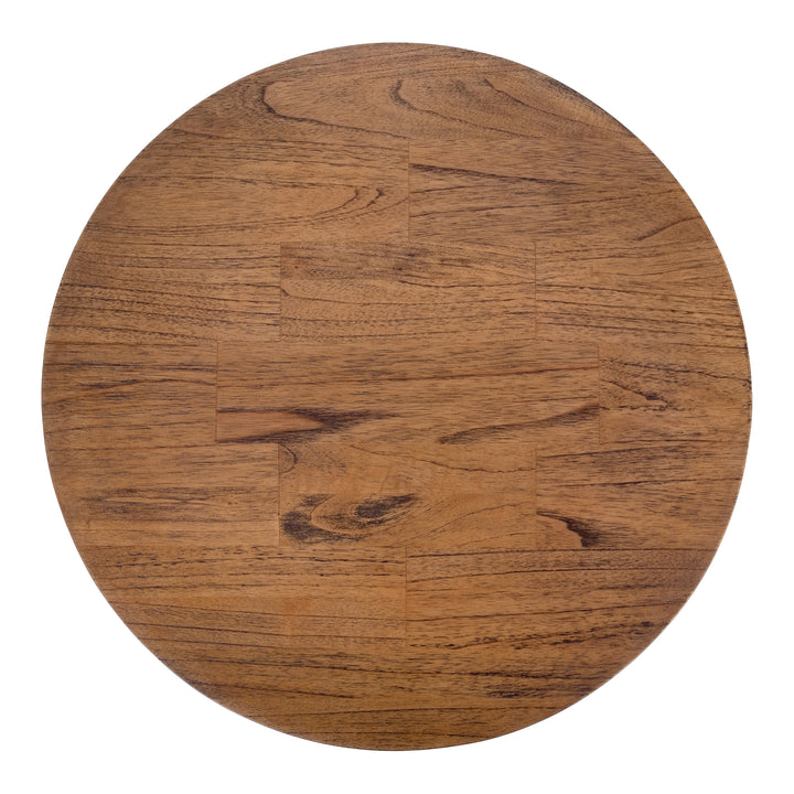 Kamari Rattan Side/End Table with Wood Top - Canary Brown Black Washed - view 3