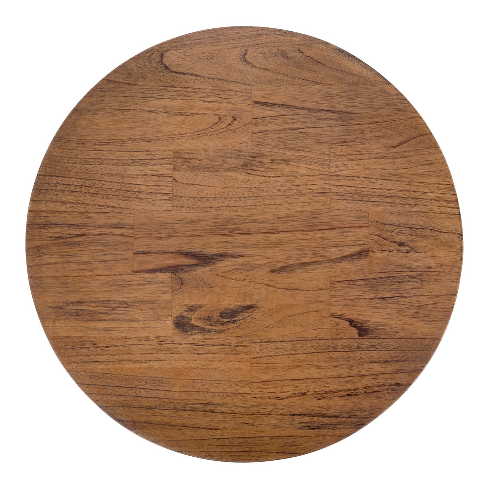 Kamari Rattan Side/End Table with Wood Top - Canary Brown Black Washed - view 3