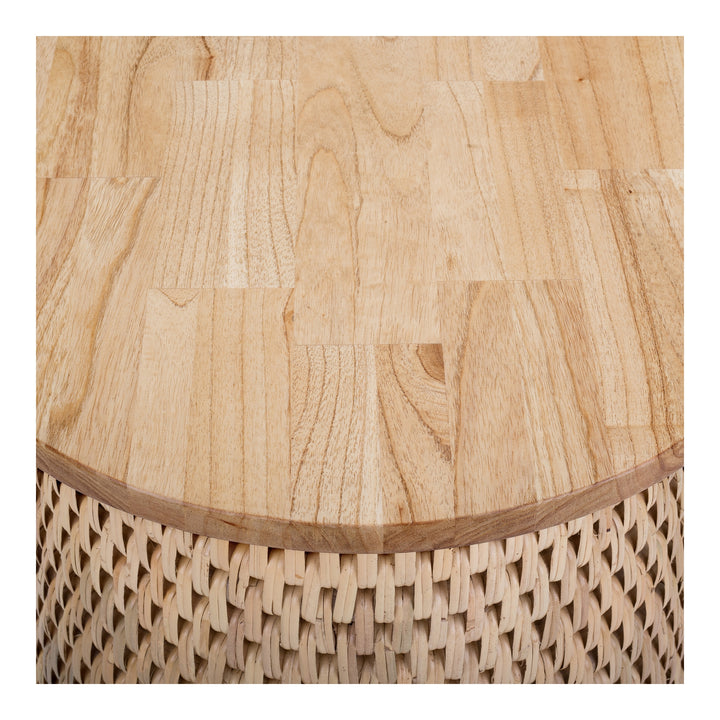 Kamari Rattan Side/End Table with Wood Top - Natural - view 4