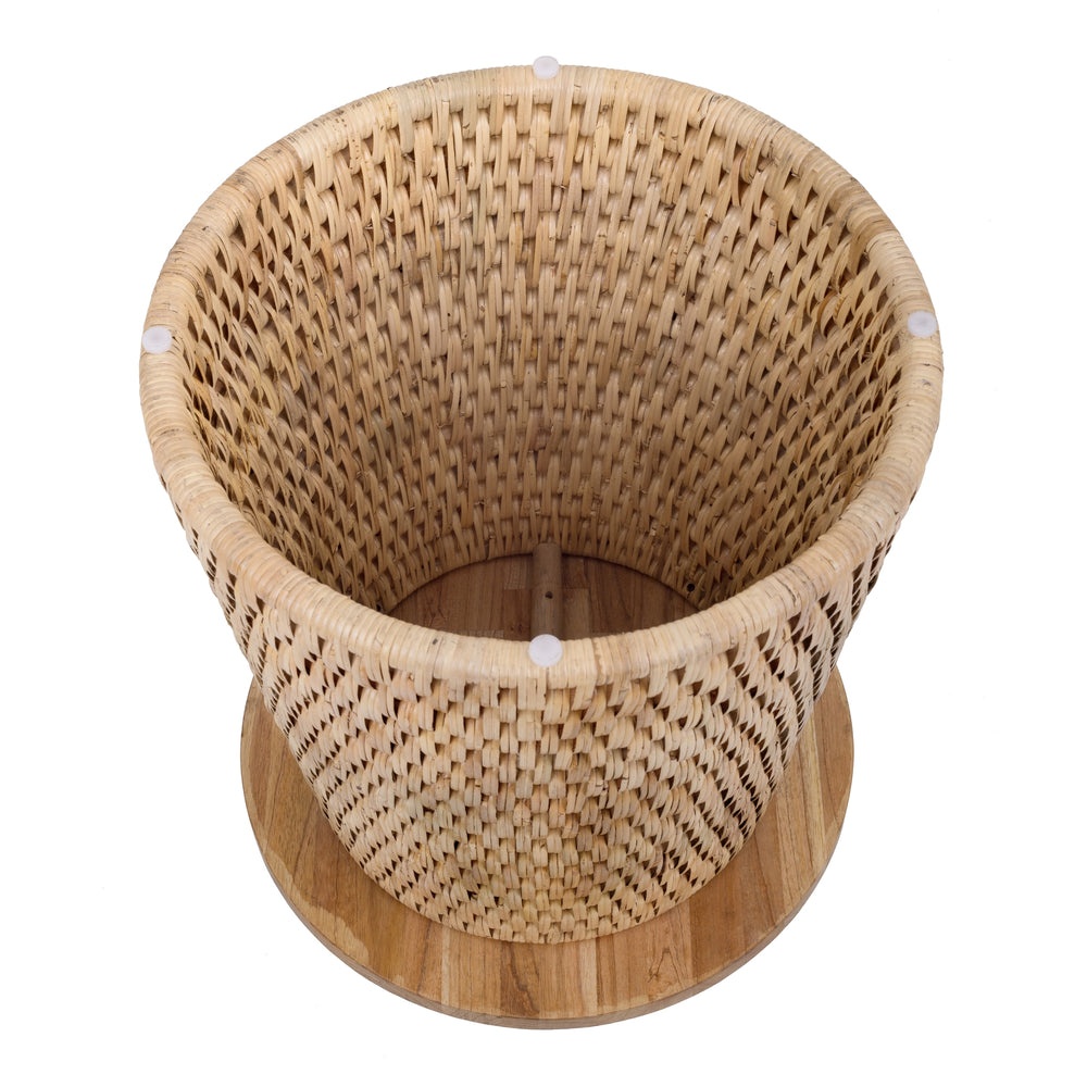 Kamari Rattan Side/End Table with Wood Top - Natural - view 6