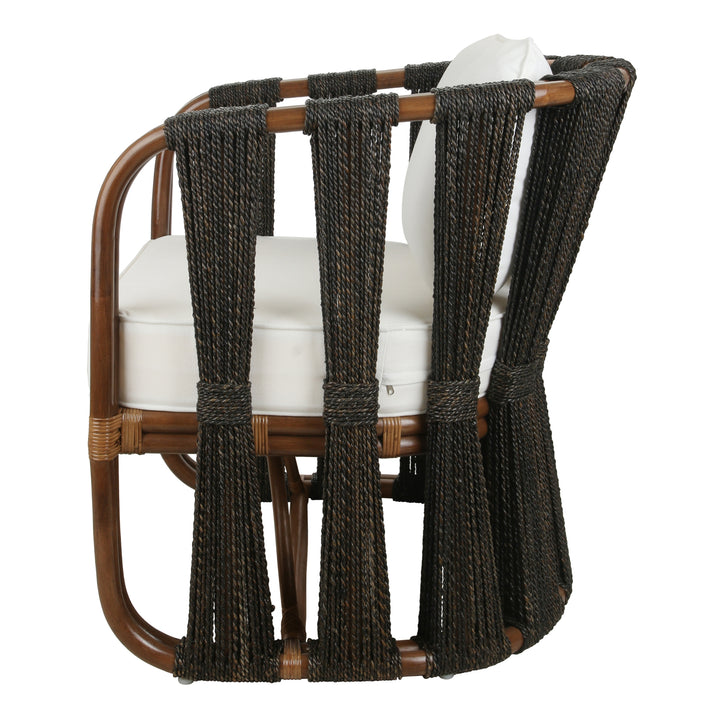 Shanaya Rattan Accent Arm Chair with Abaca - Cane Brown - view 5