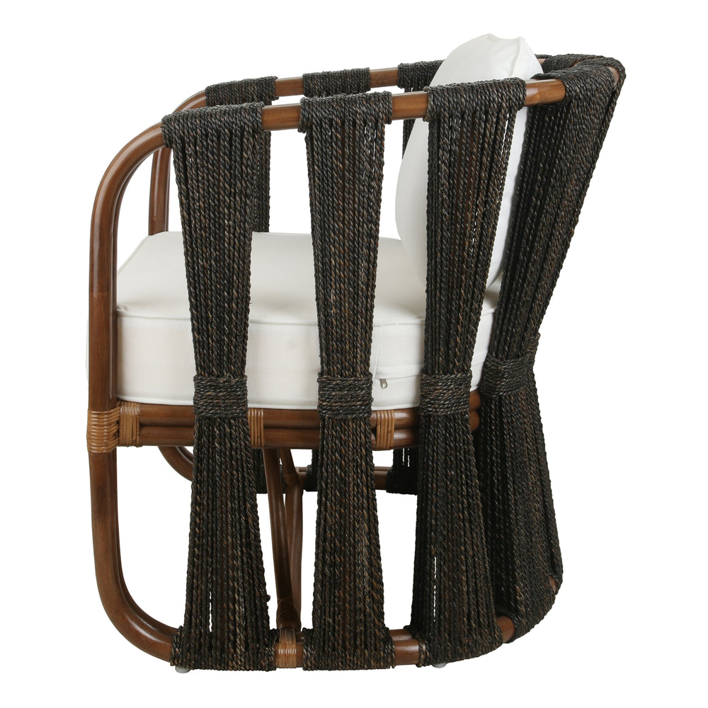 Shanaya Rattan Accent Arm Chair with Abaca - Cane Brown - view 5